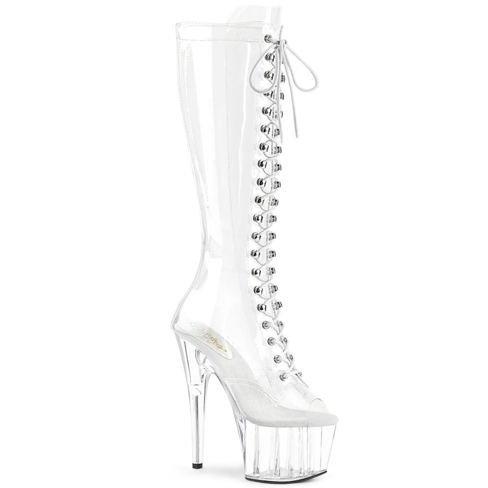 Pleaser - ADORE2021C Bottes de plateforme - Chaussures de pole dance - Transparent Product image
